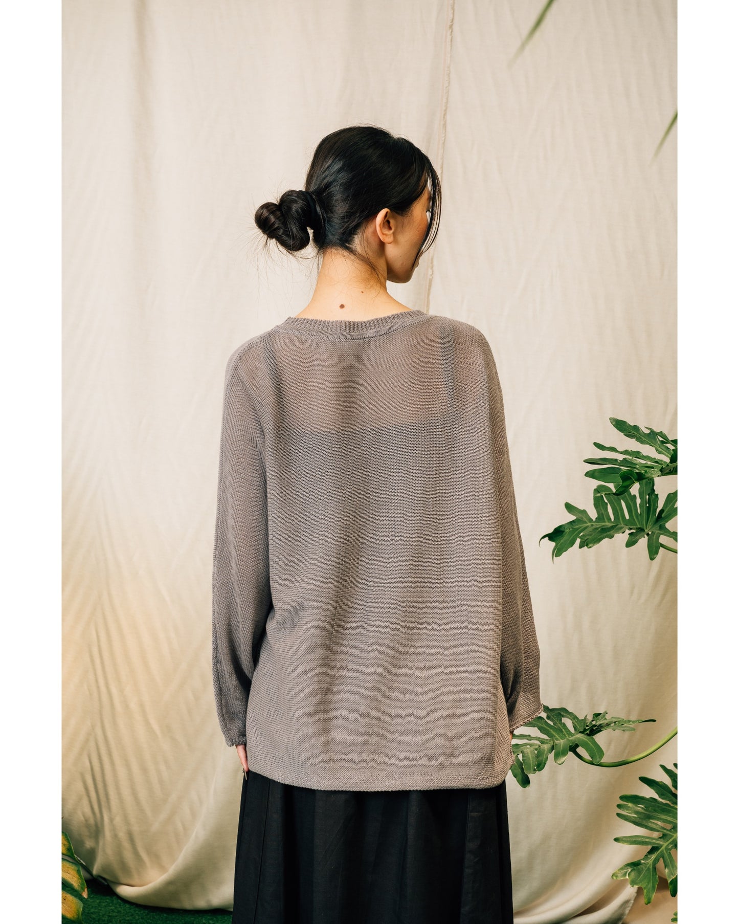 Ivy Knitted Top in Grey