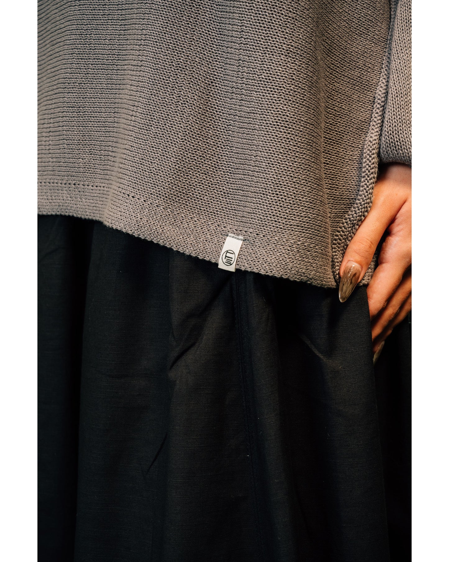 Ivy Knitted Top in Grey