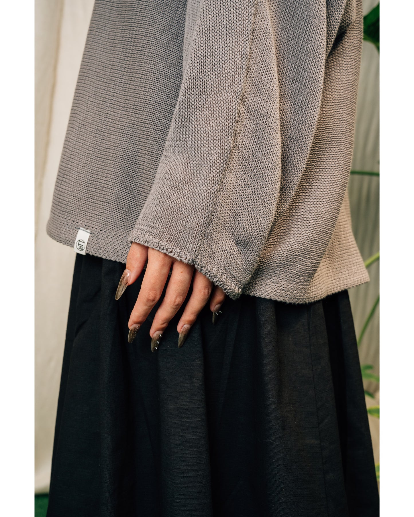 Ivy Knitted Top in Grey