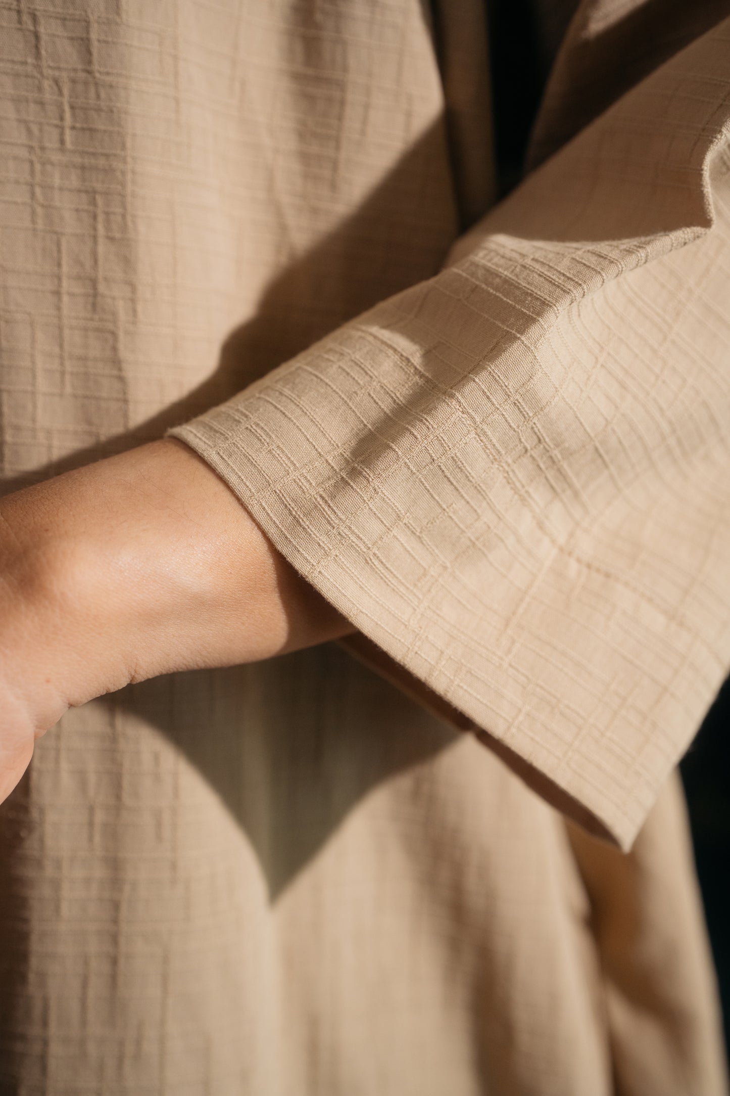 Reflect Dress in Textured Khaki