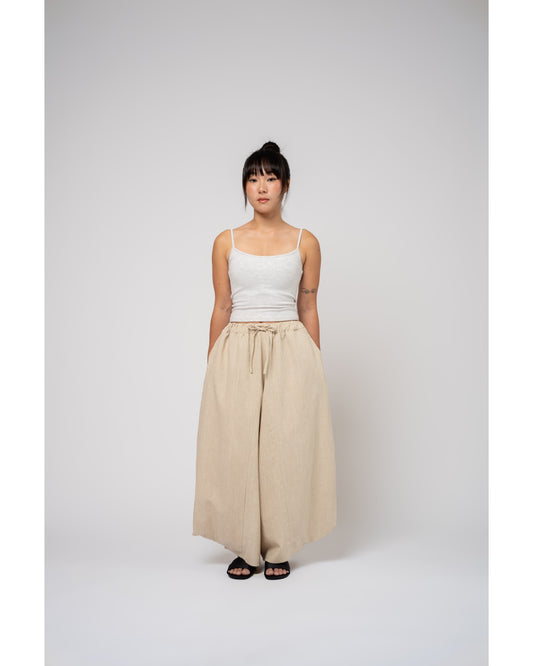Takeshi Barrel Pants In Ivory