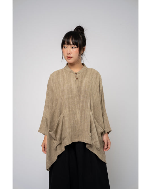 Kaguya Oversize Top In Tan