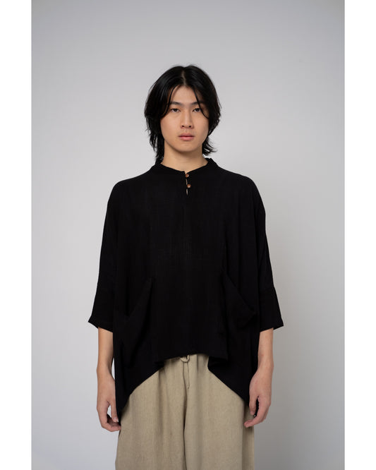 Kaguya Oversize Top In Black