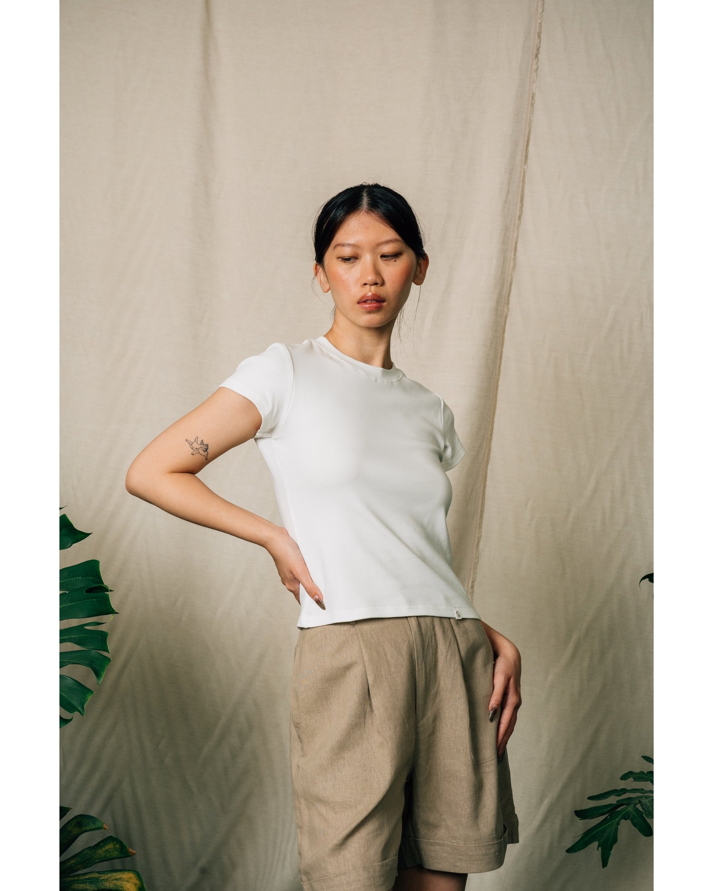 Ash Basic Women's Top in White