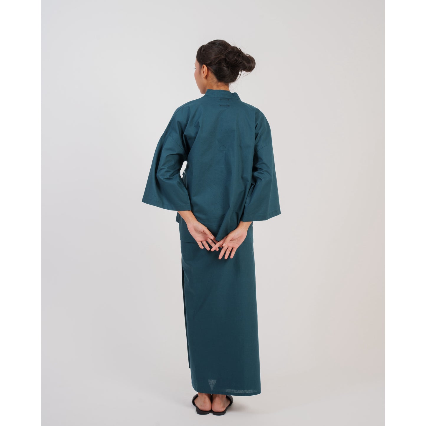 Kumo Kimono Set In Teal Blue