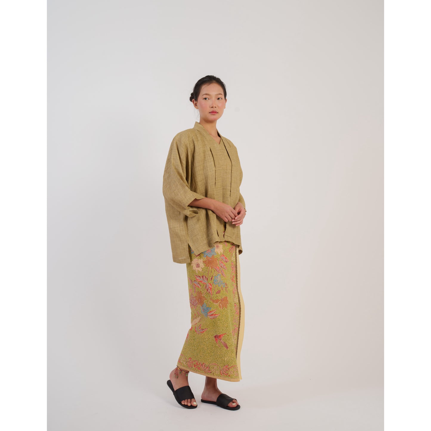 Mekar Kimono X Pithecanthropus Bali Set in Olive