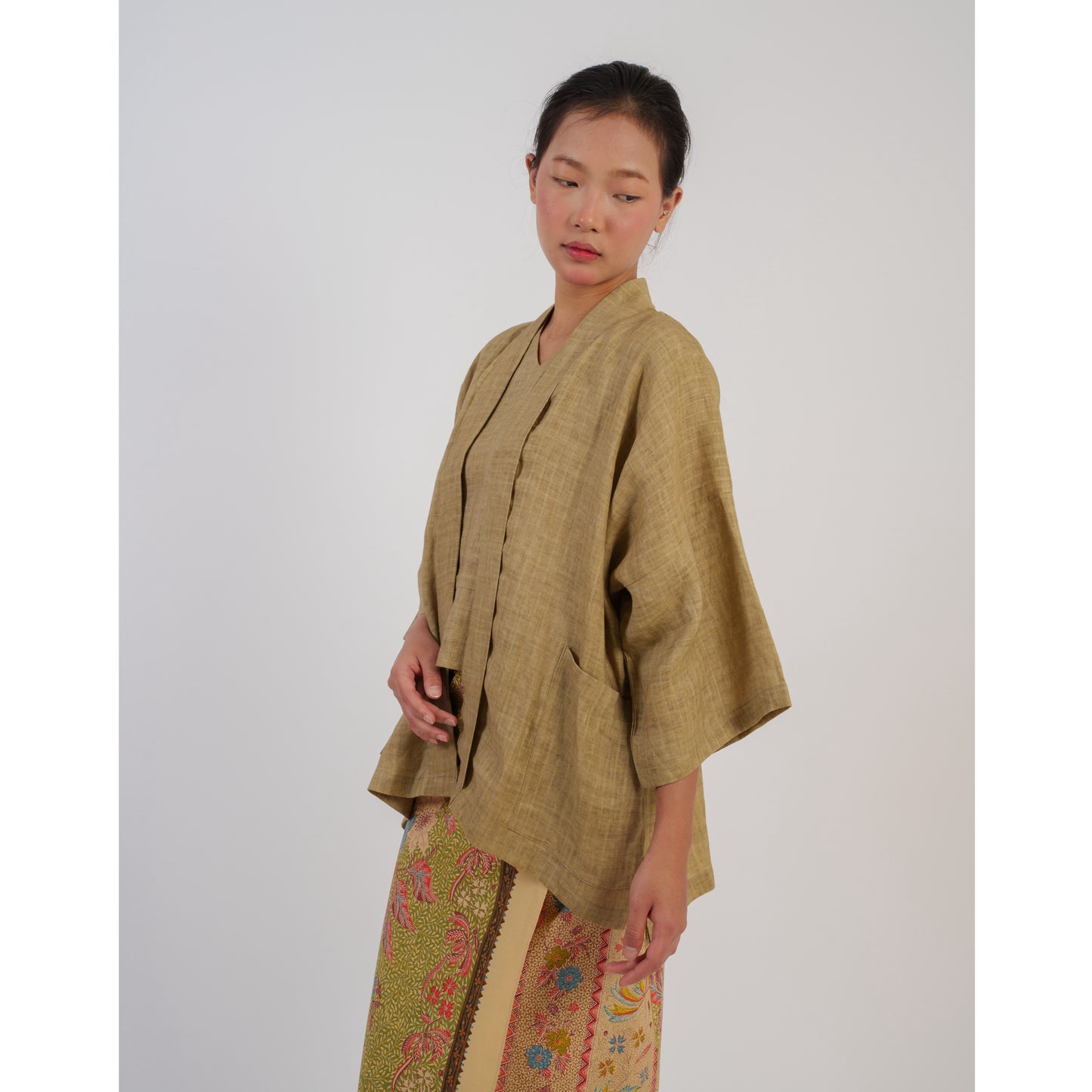 Mekar Kimono X Pithecanthropus Bali Set in Olive