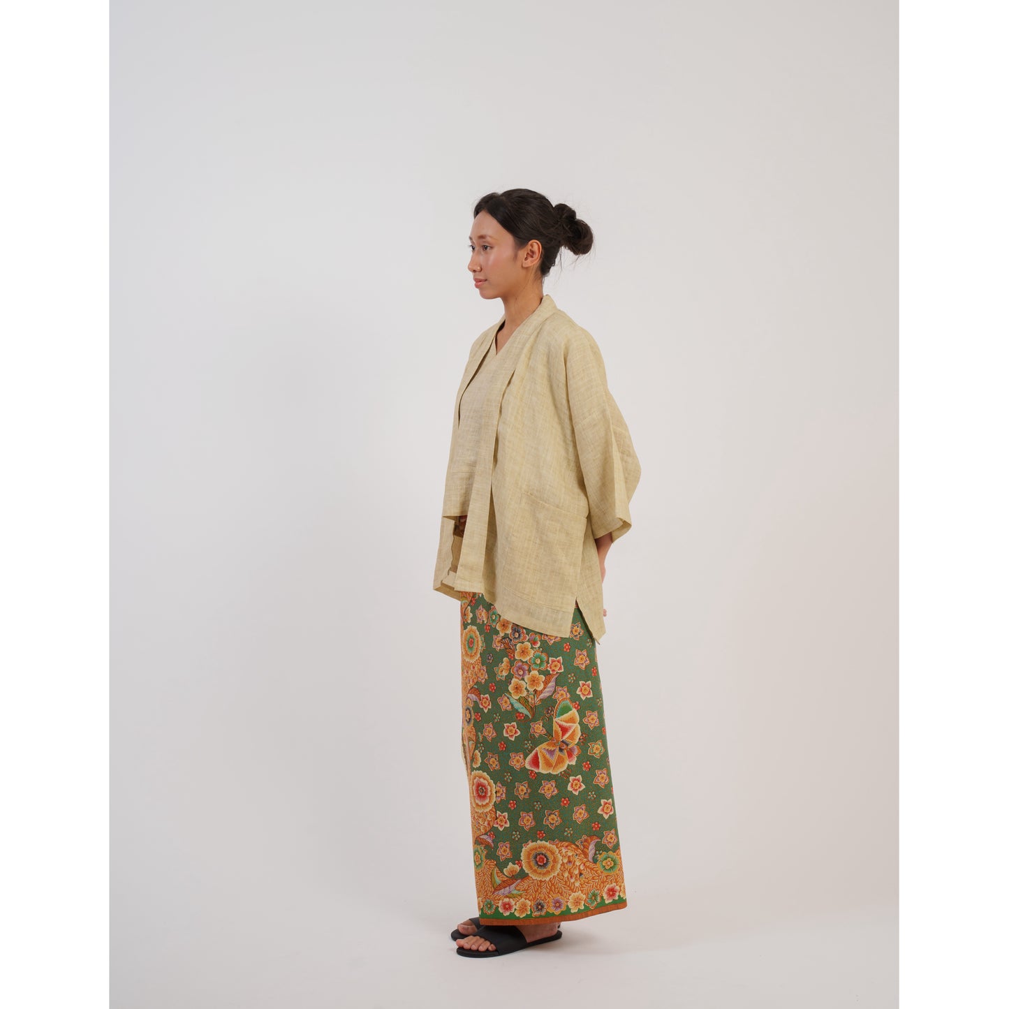 Mekar Kimono X Pithecanthropus Bali Set in Tan