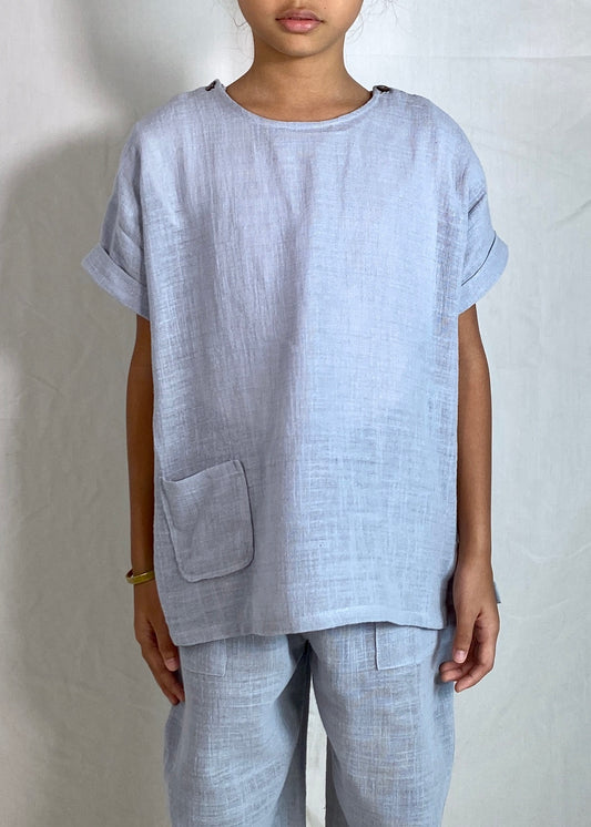 Riang Top In Light Blue