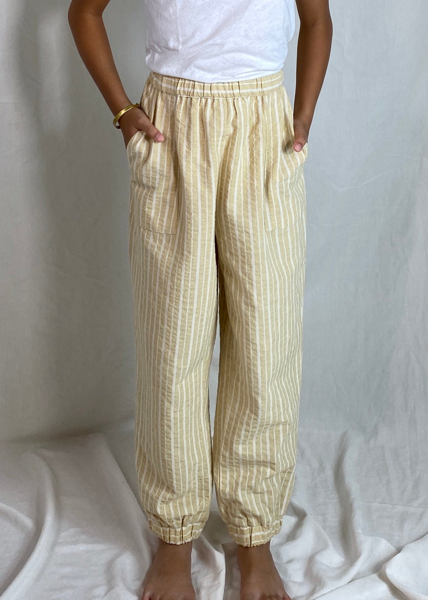 Riang Pants In Striped Yellow